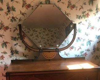 Art Deco Too The Max! Octagon Mirror Dresser--Stunning, Rare, Set