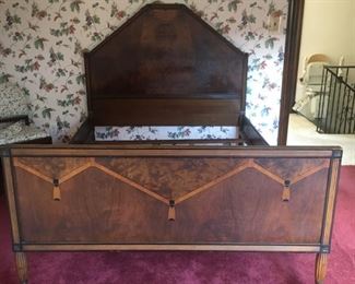 Art Deco To TheMax! SLIGH Manufactured, Standard Double Bed--Part of 4-Piece Set