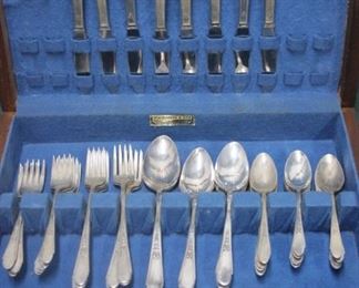 50% OFF, now $38.                                                                          $75. Rogers silver plate flatware. 50 pieces.