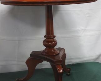 50% OFF, now $22.50.                                                                   
$45. Reproduction round pedestal table.                                          25 inches high, 23 inches across. 