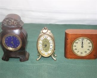 Selection of small clocks. $15.$10. $20.