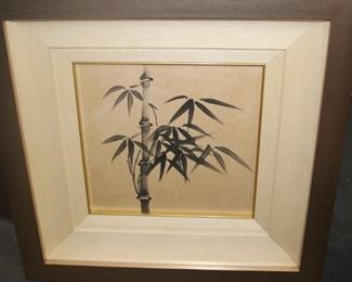 50% OFF, now $25.                                                                          
$50. Beautifully framed water color bamboo in a gold framed shadow box. 20x20.