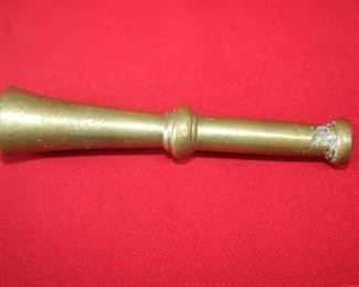 50% OFF, now $15.                                                                          
$30. Solid brass pestle and mortar. 4.5 inches tall.