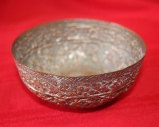 $10. hand hammered 5.5 inch copper bowl.