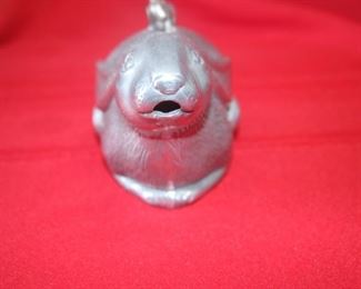50% OFF, now $5.50.                                                                      $15. Pewter bunny jug/creamer with lid. 8 inches long.