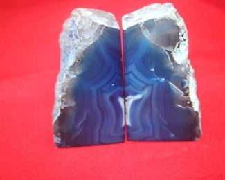 50% OFF, now $17.50.                                                                   
$35. Pair of blue agate bookends, 4.5 inches high.