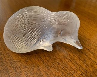 $100.00......Lalique Glass Hedgehog, excellent condition 