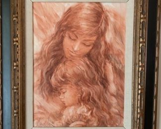 $200.00 for the Pair of William Sawicki Portrait Paintings, Lady and Child 20" x 24", Young Girl 17" x 20" very nice....