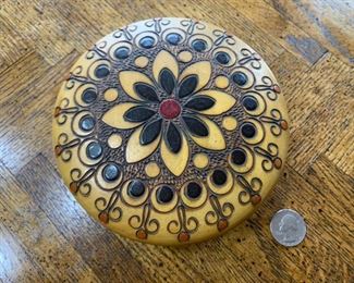 HALF OFF!  $10.00 now, was $20.00.....Painted Carved Box (Trinket/Carved Box 12)