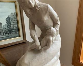 $50.00.....Austin Productions Sculpture Mother and Baby 12" tall. (Sold $45.00)