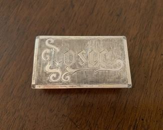 $60.00.....Vintage Leonore Doskow Sterling Silver Trinket/Pill Box 2 1/4" x 1 1/4".  