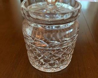 $60.00.......Waterford Biscuit Cracker Jar.  7" tall, no chips or cracks.  (Sold $55.00)
