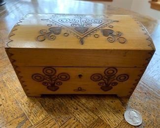 HALF OFF!  $8.00 now, was $16.00...... Carved Trinket Box (Box 29)