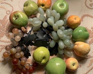$100.00........Jade Grapes and Porcelain Fruit