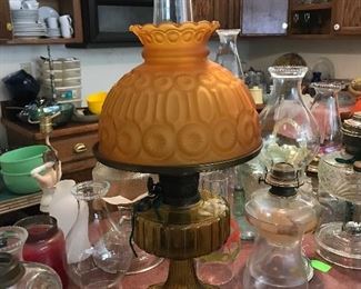 Aladdin Lamp, chiminey and shade