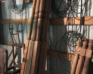 Porch Posts and railings, Hose, cords