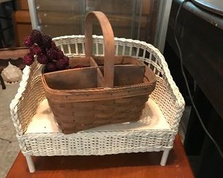 Loganberger Basket and childs wicker loveseat