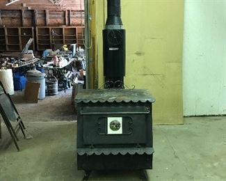 Wood Burning Stove and Flu.  Spiker Fab. Inc. Holton Kans Mod R Ser 383