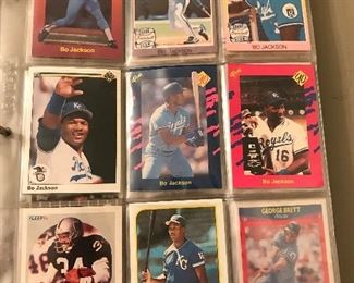 Ring Binder of Baseball Cards  Royals from Bo Jackson,  George Brett Days and before and after.