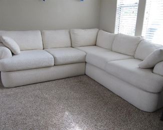 $225  White Sectional sofa