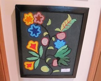 $50, Ojibwas Flower beads by D. Stribley, 21 x 17" frame
