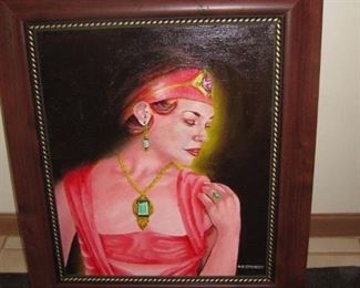 $150 - Alone again, original oil by D. Stribley 21/25"