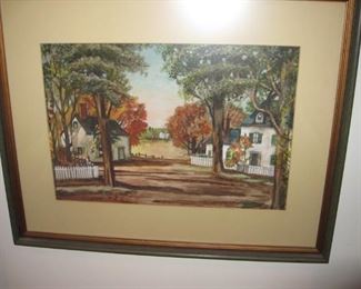 $80 Original watercolor by Zadonsky 19 x 15" Street Scene