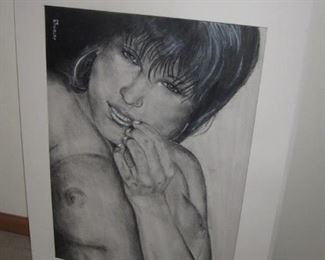 $50 - Nude charcoal by D. Stribley 22 x 30"