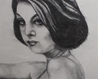 $50 Charcoal Nude by D. Stribley, 22 x 30"