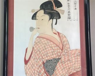 Framed Geisha Print.