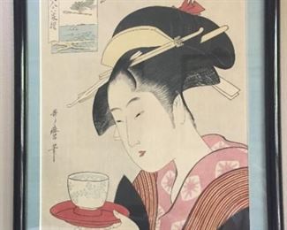 Framed Geisha Print.
