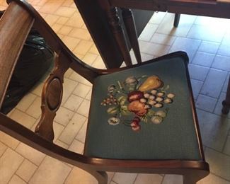 Needlepoint chair.