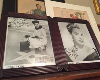 Andrea King signed photographs.