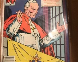 Pope John Paul II comic book.