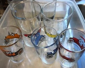 Vintage drinking glasses.