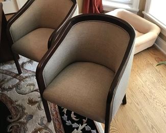 Matching set of barrel chairs