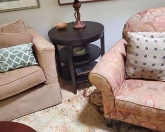 Arhaus side table.  Contemporary piece. Ebony finish.  27 w x 29 h