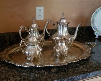 Silverplate tea and coffee service