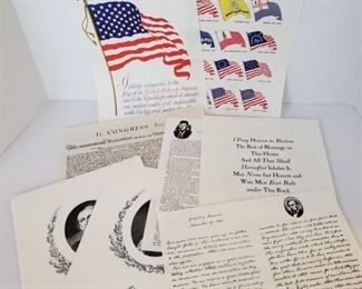 Vintage White House memorabilia including The Pledge of Allegiance 
