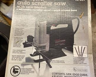 Sears Craftsman 1/3 HP Auto Scroller Saw in Box   $40