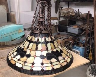 “Tiffany” style chandelier is 23 inches in diameter and about 18 in high; working condition Asking $150
