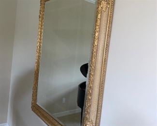 LARGE GOLD GILDED BEVELED MIRROR
47”W x 58”L
$250