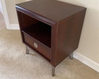 SMALL NIGHTSTAND WITH DRAWER BY YOUNG AMERICA
21”L x 16”D x 25”H 
$50