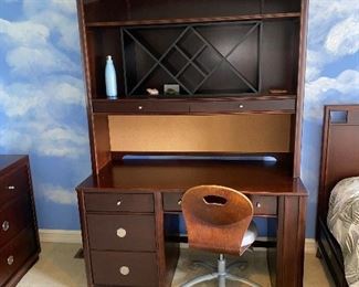 DESK WITH HUTCH BY YOUNG AMERICA
52”L x 24”D x 75”H
$140