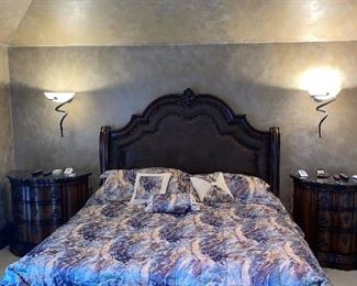 PULASKI KING SIZE BED 
97”L x 88.5”W x 78”H 
$600