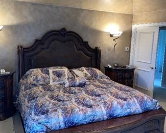 PULASKI KING SIZE BED 
97”L x 88.5”W x 78”H 
$600