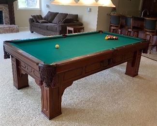 FISCHER POOL TABLE 
ONE PIECE SLATE 8’
99”L x 55”W x 31.5”H
$800