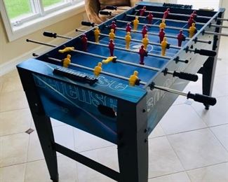 FOOSBALL TABLE/ SOCCER / HOCKEY & BASKETBALL 
48”L x 25”W x 32.5”H  37”WIDE WITH STICKS
$125