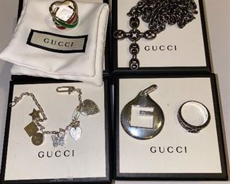 AUTHENTIC GUCCI STERLING SILVER JEWELRY 