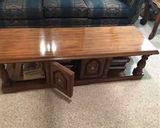 Western style coffee table with storage